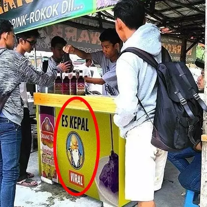 10 Spanduk jualan pedagang es ini lucu tapi kreatif abis