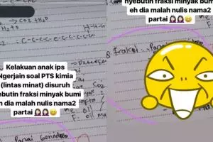 Begini jadinya kalau anak IPS ngerjain soal kimia, jawabannya kocak