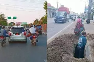 10 Potret kerja sama pengendara motor di jalan raya ini absurd abis