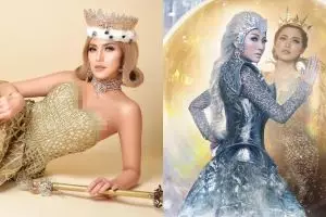 Gaya 7 seleb pemotretan jadi ratu, penampilannya mangilingi