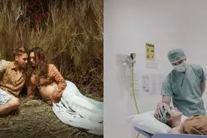 7 Potret persalinan anak ke-4 Celine Evangelista, penuh perjuangan