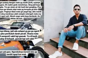 Kena abu rokok pengendara motor, pria ini alami sakit mata serius