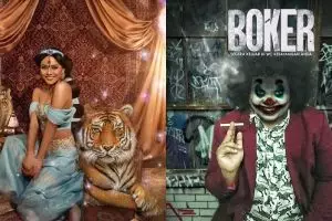 Gaya 10 seleb cosplay jadi tokoh film, Babe Cabita kocak abis