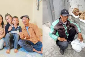 Momen haru pertemuan Awkarin & driver ojek online kecurian motor