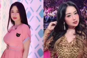 Aksi Dewi Perssik manjat pohon mangga ini bikin gagal fokus