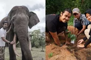 Peduli kebakaran hutan Jambi, Chicco Jerikho tanam pohon