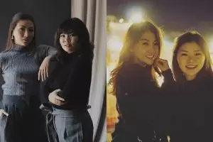 11 Potret kompak Sarwendah dan sang adik, sibling goals abis