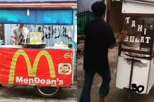 10 Kata-kata lucu di gerobak gorengan ini bikin gagal paham