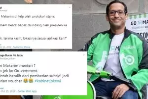 Nadiem Makarim merapat ke Istana, ini 10 respons kocak warganet