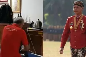 Ganjar Pranowo unggah video setrika baju ini bikin salah fokus