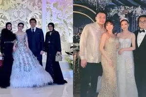 Gaun 6 seleb saat jadi tamu di pernikahan ini saingi pengantin