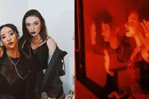 8 Potret Anya Geraldine bertema Halloween bikin salah fokus