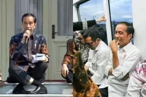 Selain duduk, 7 gaya khas Presiden Joko Widodo ini ikonik