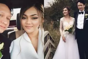 Nikah di Belanda, Rina Nose pakai gaun spesial buatan Ivan Gunawan