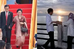 6 Potret romantis Jokowi dan Iriana nikmati sunset di Papua