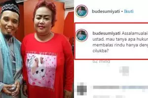 10 Caption unik Bude Sumiyati foto bareng seleb, puitis abis