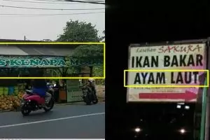 Salah tulis di 10 spanduk jualan ini bikin pembeli bingung