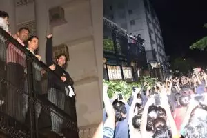 10 Momen ultah Shah Rukh Khan ke-54, fans tunggu di depan rumah
