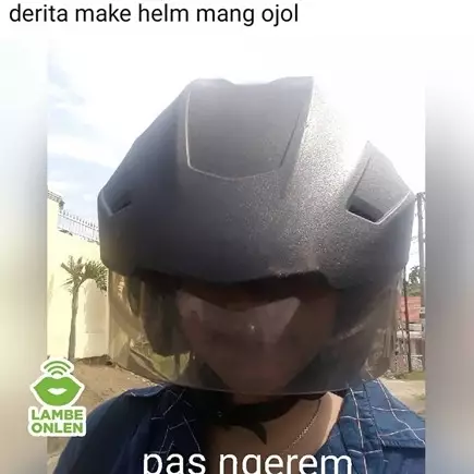 9 Momen apes pakai helm driver ojek online, kocak  
