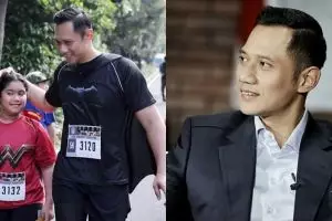 Temani Aira belajar, brewok Agus Yudhoyono bikin gagal fokus