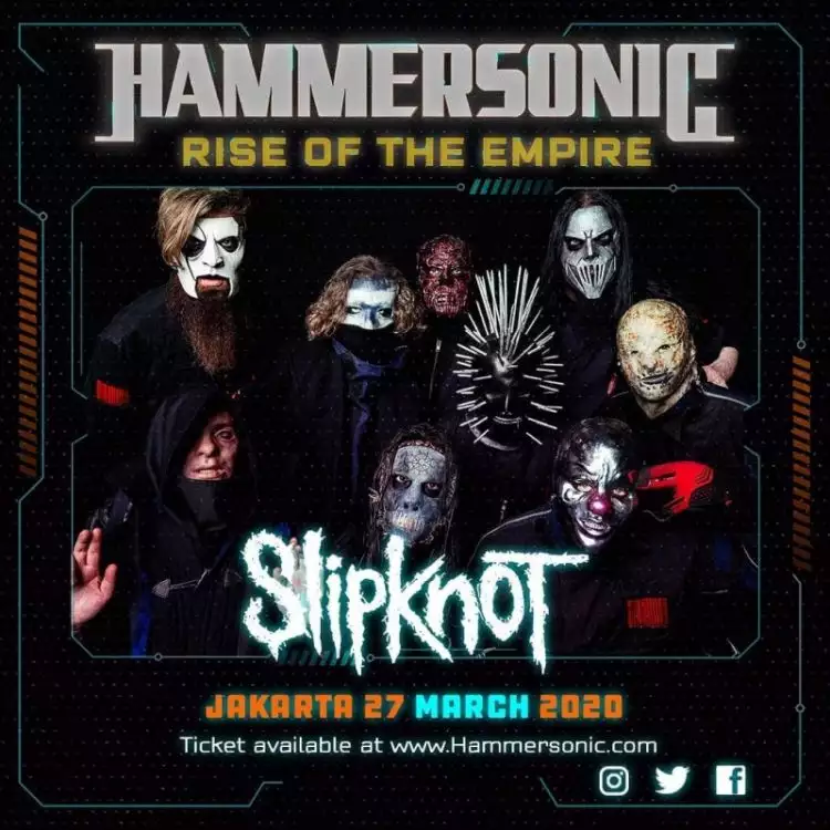 Slipknot bakal gemparkan Hammersonic 2020, metalhead bersiaplah!