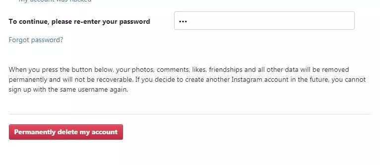 menghapus akun Instagram © berbagai sumber