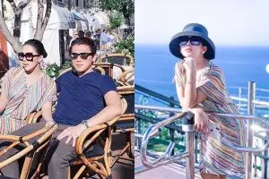 Temani Reino Barack dan mertua kondangan, Syahrini tampil anggun