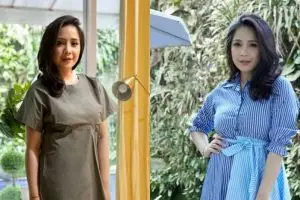 Pemotretan Nagita Slavina bernuansa hitam putih, wajahnya manglingi