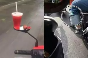 10 Kelakuan absurd orang saat naik motor ini bikin tepuk jidat