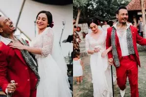 10 Momen resepsi pernikahan Nora Alexandra & Jerinx SID