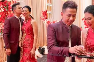 7 Momen upacara Teapai Delon Thamrin dan Aida, mewah serba merah