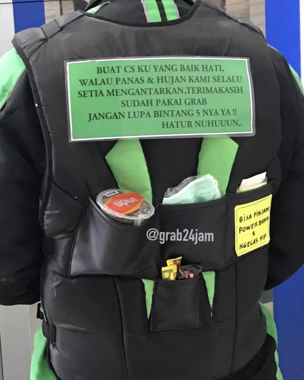 tulisan promosi ala driver ojek online © 2019 instagram.com