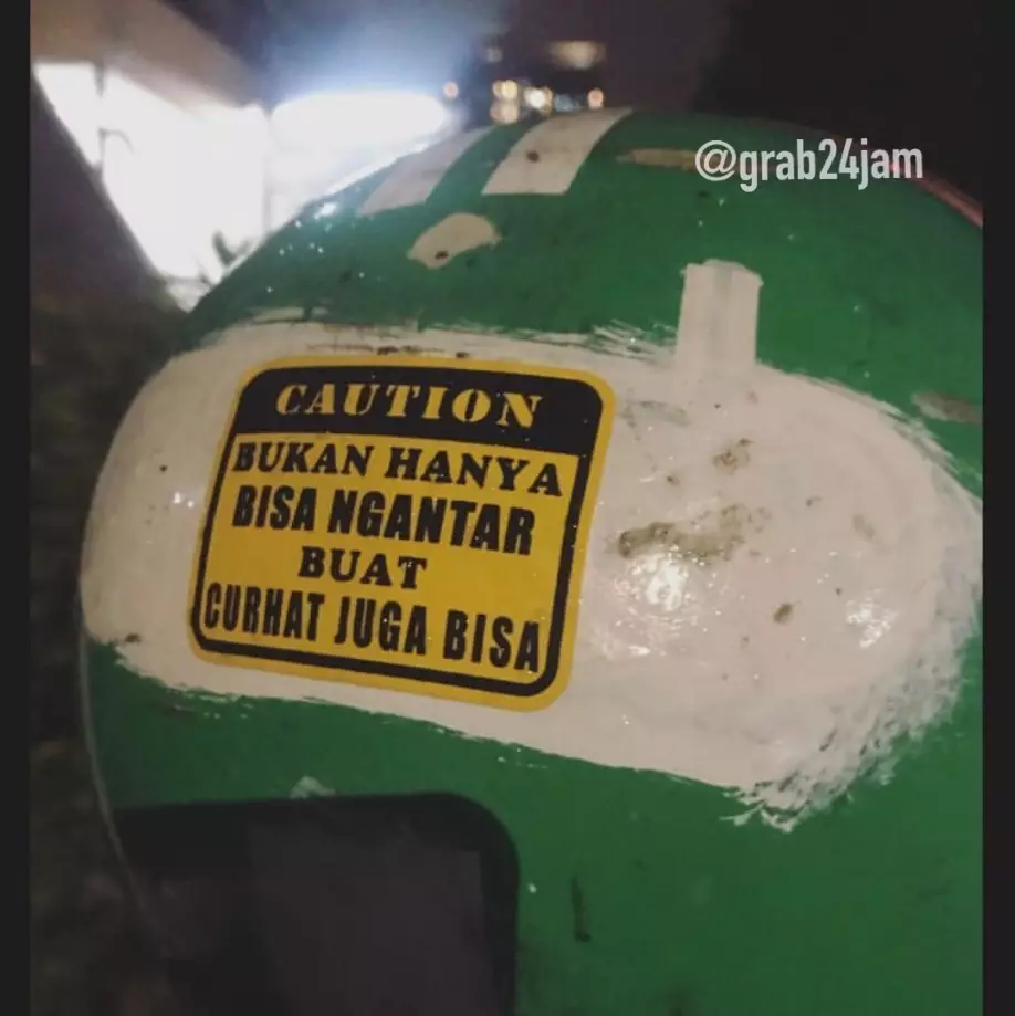 tulisan promosi ala driver ojek online © 2019 instagram.com