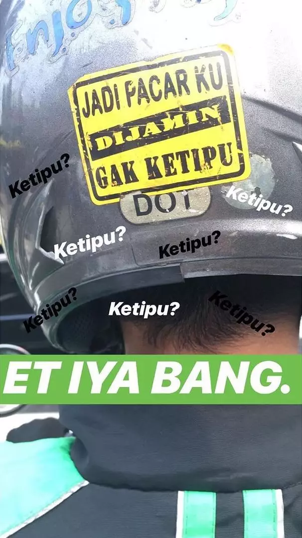 tulisan promosi ala driver ojek online © 2019 instagram.com