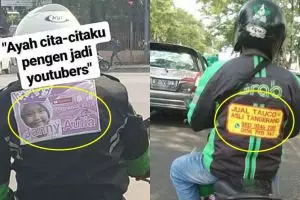 10 Tulisan promosi ala driver ojek online ini bikin salah fokus