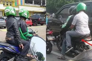 7 Posisi cowok dibonceng ojek online ini bikin geli