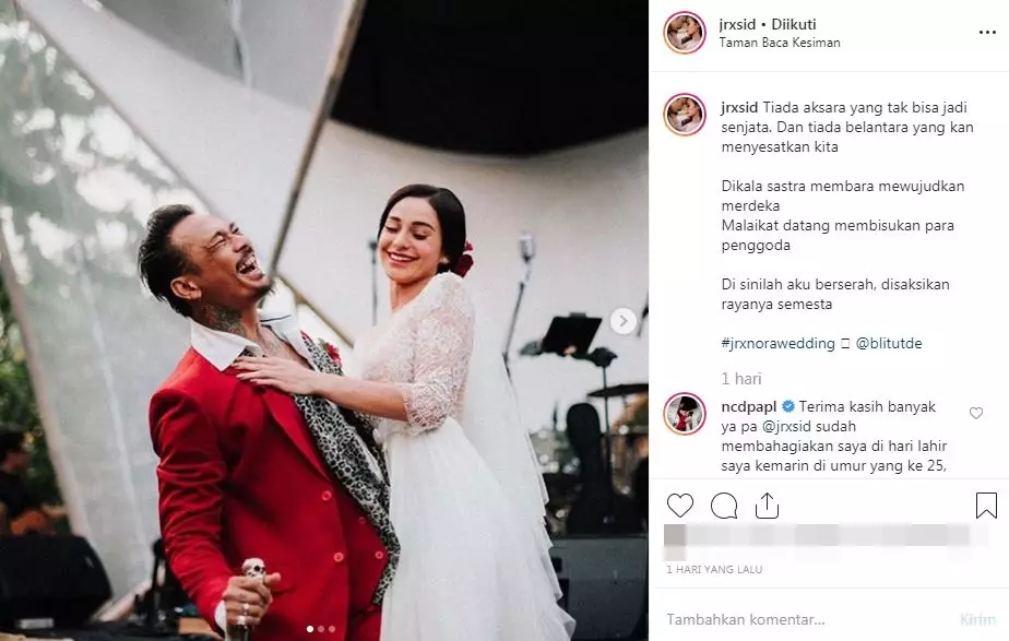 Curahan Nora Alexandra pada Jerinx Instagram Curahan Nora Alexandra pada Jerinx Instagram