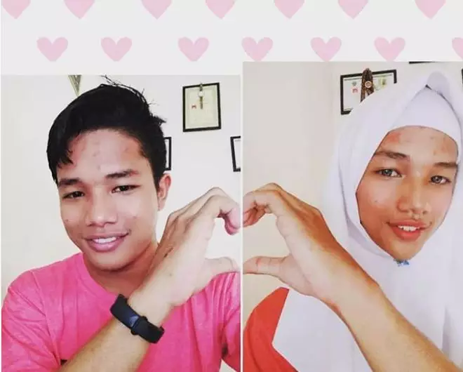 gabungan dua foto facebook  Instagram