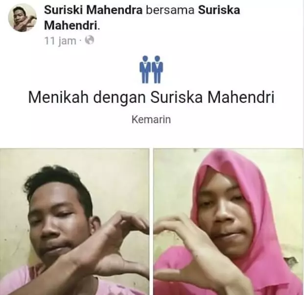 gabungan dua foto facebook  Instagram