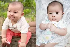 Masih balita, potret 5 anak seleb julurkan lidah bikin gemas