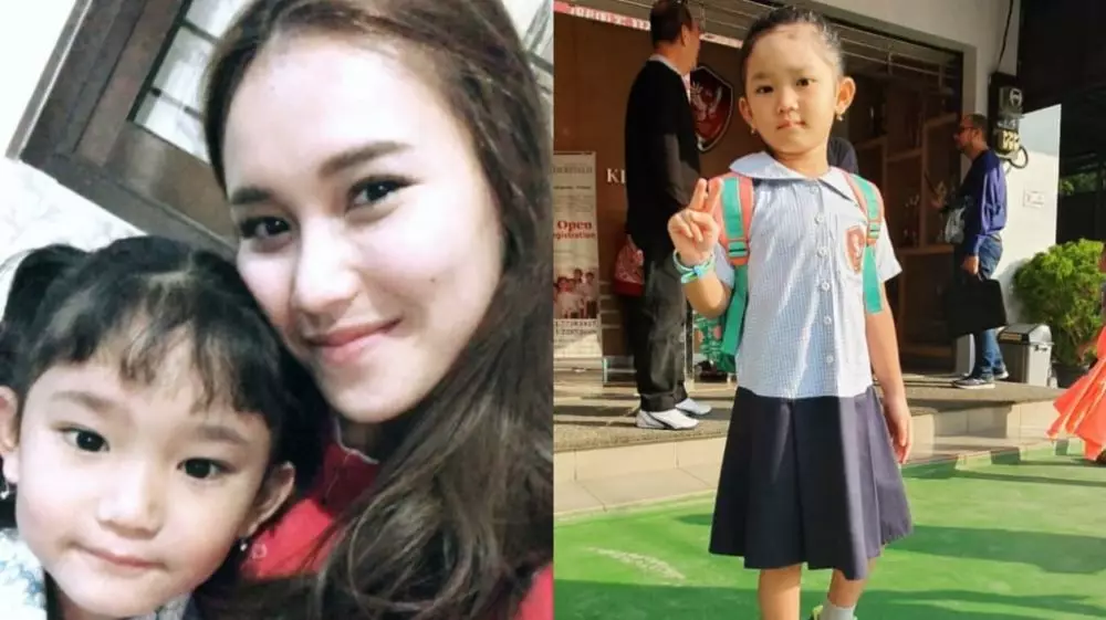 Gaya Ayu Ting Ting antar anak ke sekolah Istimewa