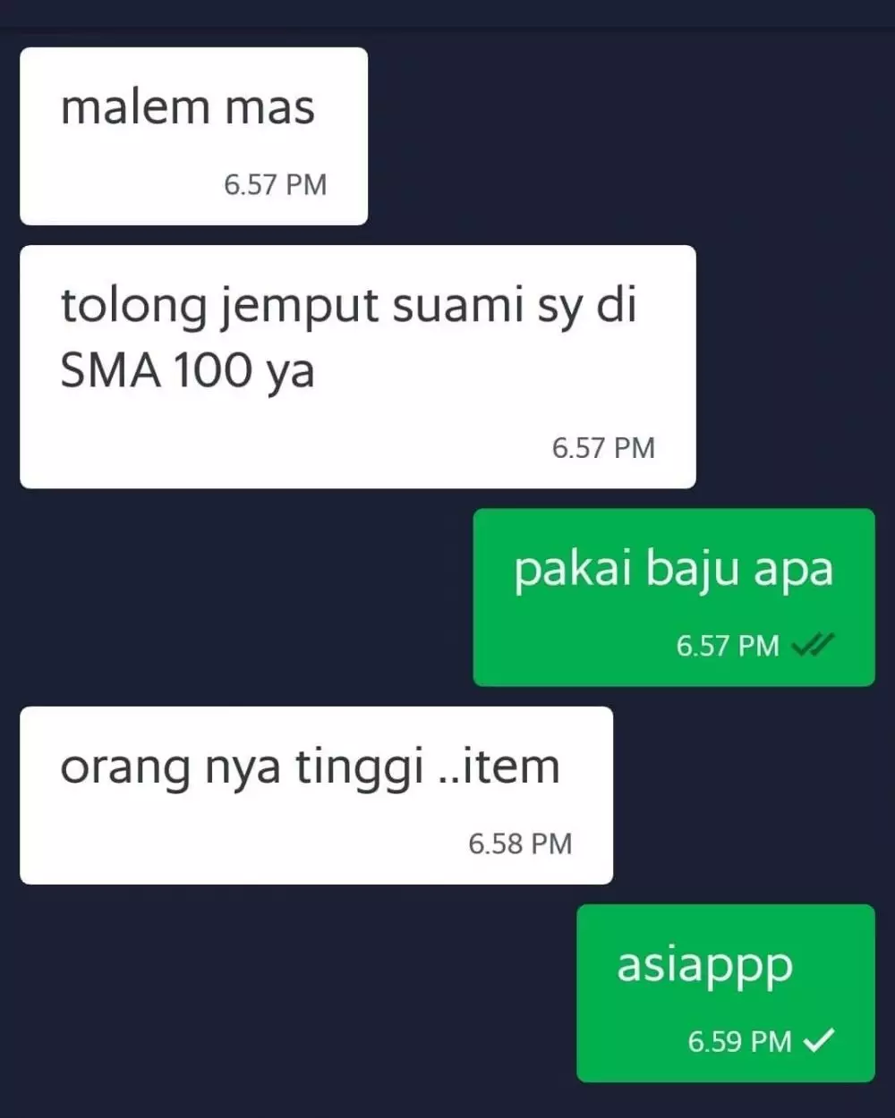 chat lucu driver ojek online nggak nyambung © 2019 instagram.com