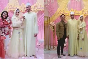 8 Momen akikah anak pertama Kartika Putri, serba kuning