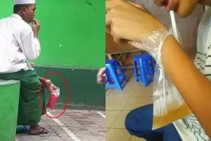 10 Cara nyeleneh orang menikmati minuman, bikin geleng kepala