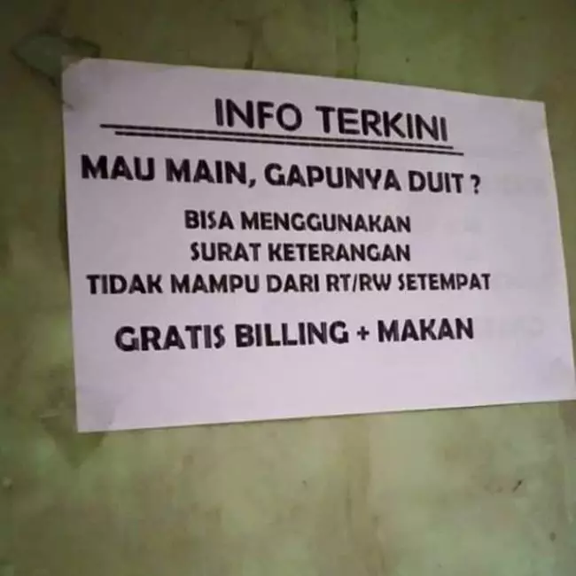 peringatan di warung bikin kesal pelanggan  Istimewa