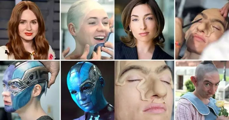 11 Potret seleb Hollywood pakai makeup spesial efek, manglingi