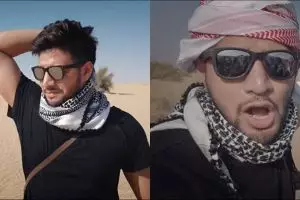 7 Potret Ammar Zoni liburan di padang pasir, tanpa Irish Bella