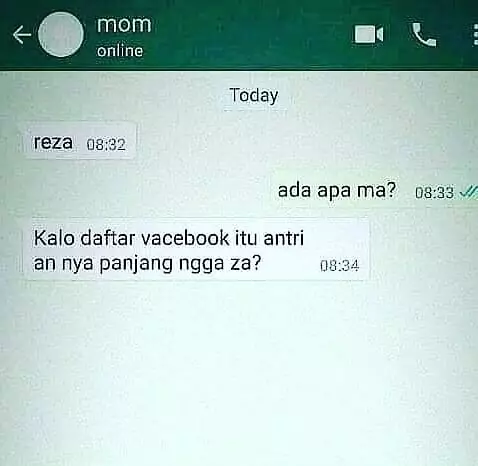 chat lucu ketika ibu bertanya © 2019 instagram.com