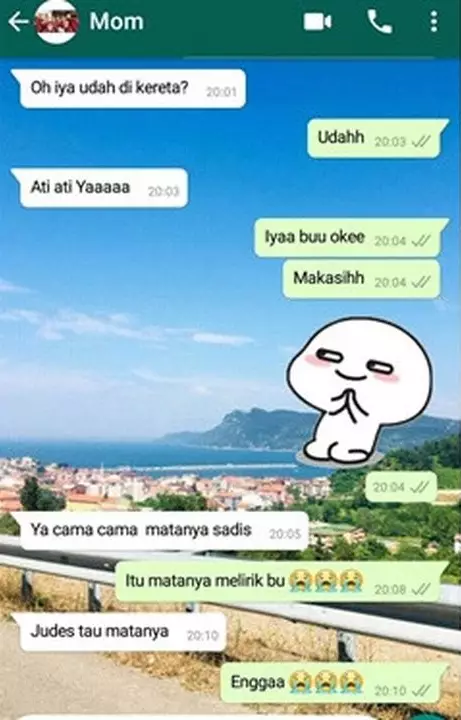 chat lucu ketika ibu bertanya © 2019 instagram.com
