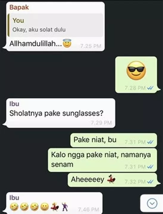 chat lucu ketika ibu bertanya © 2019 instagram.com